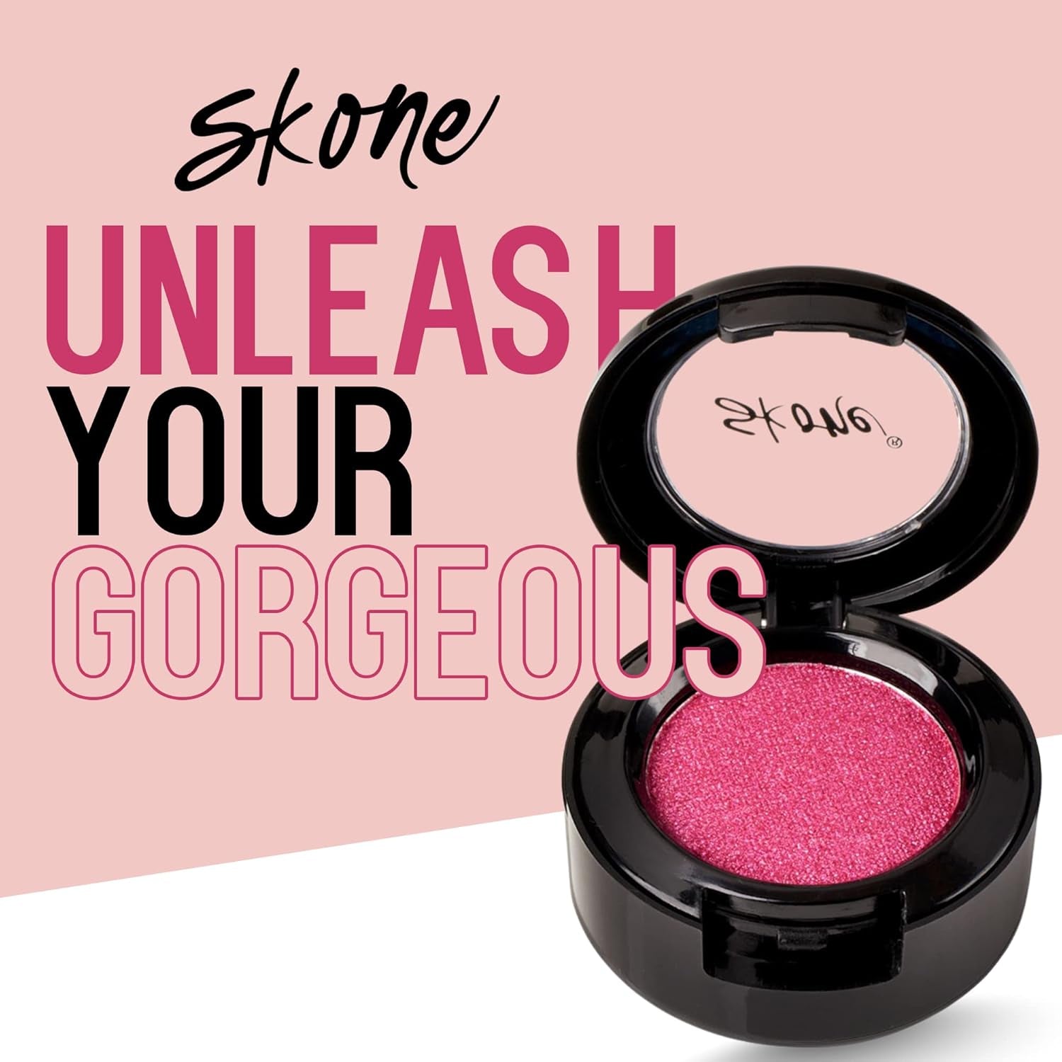 Cosmetics Gems Eye Shadow, Highly Pigmented, Longwear Eye Makeup, Single Eyeshadow with Pro Shimmery Finish - Ultra-Blendable, Slightly Shimmer Shades - Pinkeyeshadow - Strawberries